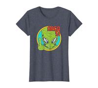 Área Extranjero 51 OVNI Extraterrestre Nave Espacial Ciencia Ficción Camiseta, Mujer, Azul Jaspeado, XL