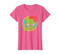 Área Extranjero 51 OVNI Extraterrestre Nave Espacial Ciencia Ficción Camiseta, Mujer, Rosa Jaspeado, S