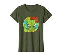 Área Extranjero 51 OVNI Extraterrestre Nave Espacial Ciencia Ficción Camiseta, Mujer, Verde Oliva, XL