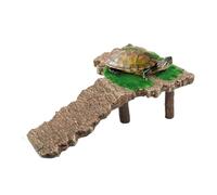 Área para tomar el sol en el tanque de tortugas - Escalera antideslizante para subir al muelle | Hábitat de descanso de reptiles para tortugas y lagartos | Rampa decorativa para acuario con dragón bar