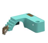 Área para tomar el sol para el tanque de tortugas, Terraza de descanso para tortugas - Muelle para tortugas de hábitat de reptiles - Escalera para subir terraza de descanso con área de alimentación de