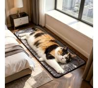 Area Rug Washable Mat, 3D Faux Cashmere Carpet，Calico cat：40×120 cm | Non Slip, Low Pile, Easy to Clean, Soft Realistic Animal Design Rugs Home Decor for Living Room Bedroom Doormat