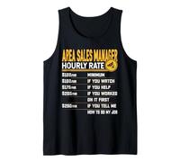Area Sales Manager Hourly Rate - Funny Area Sales Manager Camiseta sin Mangas