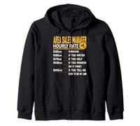 Area Sales Manager Hourly Rate - Funny Area Sales Manager Sudadera con Capucha