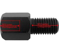 Area1 Adaptador de rosca derecha M10 a rosca izquierda M10 para espejo retrovisor de motocicleta (1 pieza) compatible con motos compatible con (M10 derecha a M10 izquierda).