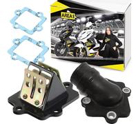 Area1 Bloque de membrana de repuesto + boquilla de admisión para China de 2 tiempos compatible con Aerox Neos Jog, RS Ultima GT Union F10 F12 F15