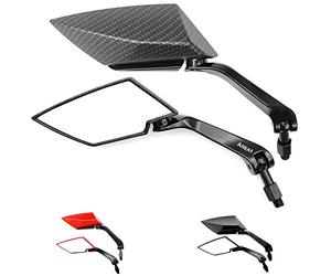 Area1 Espejo retrovisor de carbono para motocicleta Area1 F1 Sport, juego de espejos retrovisores para motocicleta (derecho + izquierdo), rosca derecha 2xM10. Compatible con Mondial KOCA