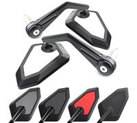 Area1 Espejos Retrovisores Moto para Manillar Universal Homologado, Blanco, Par de Espejo Moto Manillar 7/8" 22mm compatible con Aprila