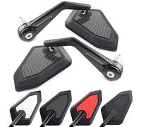Area1 Espejos Retrovisores Moto para Manillar Universal Homologado, Carbone, Par de Espejo Moto Manillar 7/8" 22mm compatible con Aprila