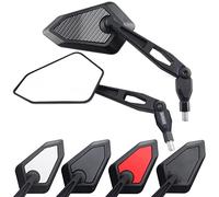 Area1 Espejos Retrovisores Moto Universal Homologado, Carbono, Par de Espejo Moto (2xM10 Rosca derecha) compatible con Aprila