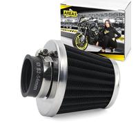 Area1 Filtro de aire universal tuning deportivo, conexión 51 52 53 54 mm, doble capa de acero, filtro de aire para motocicleta ATV Quad Roller