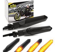 Area1 Indicador de efecto de marcha de motocicleta LED E Mark Luz de marcha secuencial negra Indicador de luz de marcha universal para cuatriciclo ATV IP67 Marca de prueba E
