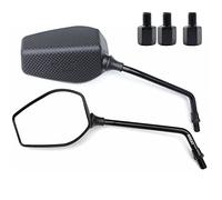 Area1 Juego de espejos retrovisores para scooter (derecha + izquierda), certificado E, 2 roscas M8 derecha + adaptador de rosca izquierda M8 (E295).