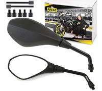 Area1 moto juego de espejos / Marca de homologacion E / 2xM10 derecha, 2xM8 derecha, 1xM10 izquierda, 1xM8 izquierda / se adapta a MP3 300, 500 ASR Sport, Business (V20)