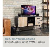 Areal 525 DG 5.1-Sistema Surround 125W RMS Opt-In BT USB SD AUX, mando a distancia Auna