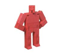 Areaware- Micro Cubebot Juguete de Madera, Color Rosso (DWC4R)