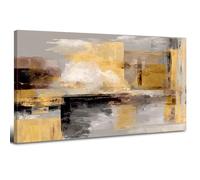 AREBOLO abstracto arte de pared para sala oro amarillo en posters moderno decoración habitación cuarto baño cuadros blanco y negro Beige lienzo impreso decorar paredes del hogar y la oficina 20x40”