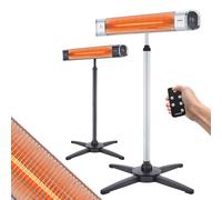 AREBOS 2000W Calentador Infrarrojo con Trípode Altura Ajustable y Control Remoto