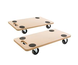 Arebos 2X Carro con Ruedas | Plataforma de Muebles | Plataforma de Transporte | Carreta Dolly 200kg | Asa de Transporte | Superficie Antideslizante | 4 Ruedas giratorias | MDF