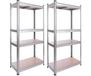 Arebos 2X Estanteria Metalica | Estanterias Almacenaje 160x80x40cm | 320 kg | Estanterías Metálicas | Estanterias Metalicas Almacenaje | 4 Baldas