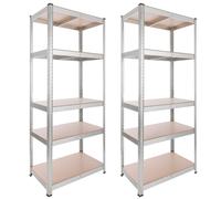 AREBOS 2x Estanterías para Cargas Pesadas Estanterías Taller Estanterías Oficina