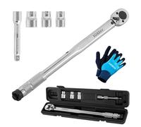 AREBOS 6pcs 1/2 Llave dinamométrica con carraca 40-210NM Tuercas dinamométricas