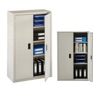 AREBOS Archivador metálico con cerradura 140x90x 40cm Gris 3 estantes Con llaves