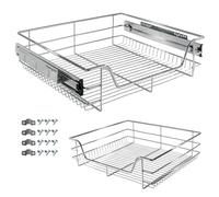 AREBOS cajón telescópico Cajón de cocina Cesta extraíble extensible 60 cm