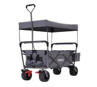 AREBOS Carretilla de mano con techo | Carro de transporte | Carro de equipamient