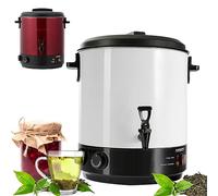 Arebos Cocedero de conservas 1800 W | Olla envasadora 28 L| incl. temporizador y termostato | Ajuste continuo de la temperatura 30-110 °C | Temporizador 20-120 min.
