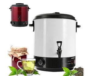 Arebos Cocedero de conservas 1800 W | Olla envasadora 28 L| incl. temporizador y termostato | Ajuste continuo de la temperatura 30-110 °C | Temporizador 20-120 min.