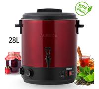 AREBOS Cocedero de conservas 1800W / 28L | incl. temporizador y termostato