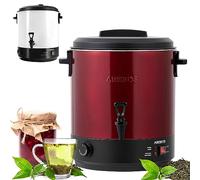 Arebos Cocedero de Conservas 2500 W | olla de 28 L | con termostato y protección contra sobrecalentamiento | ajuste de temperatura continuo de 30 a 100 °C | hervidor de vino caliente | color rojo