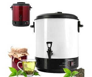 Arebos Cocedero de conservas | Olla envasadora 28 L | 2500 W | incl. temporizador y termostato | Ajuste continuo de la temperatura 30-110 °C | Cocina de vino caliente