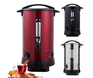 Arebos Cocina eléctrica para vino caliente 950 W 8,8 L | Hervidor para Vino Caliente | Dispensador de Bebidas Calientes con grifo de salida | termostato y protección contra sobrecalentamiento