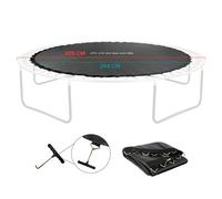 Arebos Colchoneta de salto de 264 cm de diámetro, para trampolines con diámetro de 305 cm, 64 ojales y 140 mm de longitud de muelle, lona de salto | soporta 150 kg | 9 costuras | polipropileno |