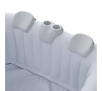 Arebos Comfort Set 2 Almohadas cervicales + portabebidas para bañera de hidromasaje | Blanco | 100% Resistente al Agua | con Forma ergonómica | Espuma de PU