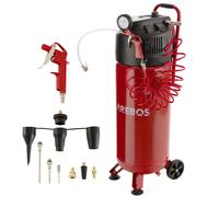 AREBOS Compresor Aire Comprimido Exento Aceite 13 Piezas Juego Aire Comprimido