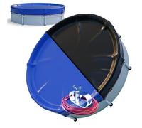 Arebos® Cubierta para Piscina Redonda Ø 520 cm | Lona Solar 2 en 1 de PE 200g/m² | Apta para Piscinas Ø 420-460 cm