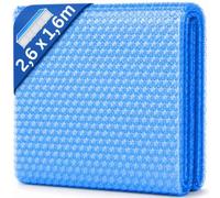 Arebos Cubierta Solar Piscina Rectangular 2,6 x 1,6 m | Lona Térmica para Calentar Agua | Espesor 120 µm | Rollo Recortable | Ahorra Energía y Reduce Evaporación | Ideal para Verano | Azul