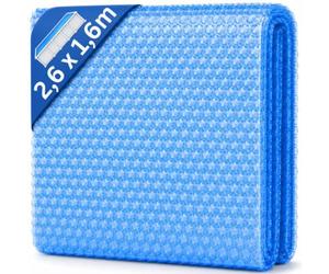 Arebos Cubierta Solar Piscina Rectangular 2,6 x 1,6 m | Lona Térmica para Calentar Agua | Espesor 120 µm | Rollo Recortable | Ahorra Energía y Reduce Evaporación | Ideal para Verano | Azul