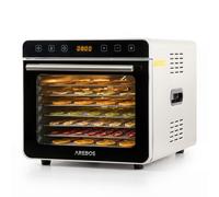 AREBOS Deshidratador Inox 700W 19L 8 Bandejas LED Touch Frutas Verduras