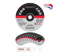 AREBOS Discos de corte | 230 mm de Ø | Tamaño del agujero 22,2 mm Espesor 1,9 mm