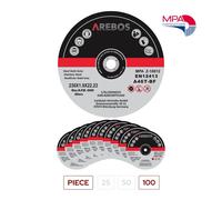 AREBOS Discos de corte | 230 mm de Ø | Tamaño del agujero 22,2 mm Espesor 1,9 mm