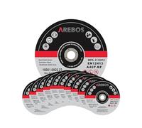 Arebos Discos de corte 50 piezas | Ø 180 mm x 1,8 mm x 22,2 mm | apto para acero, acero inoxidable, inox, hierro, chapa, metal | avance y retroceso | EN 12413 | certificado por (MPA)