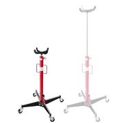 Arebos Elevador hidráulico | Elevador de Motor de 500 kg | Altura de Trabajo 105-185 cm | 4 Ruedas giratorias con Pedal Incluido | Regulable sin escalonamientos | Hidráulico | Rojo/Negro