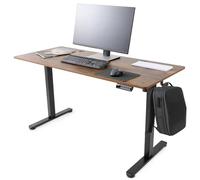 Arebos Escritorio Eléctrico Ajustable 140x60 cm | Altura 72-118 cm | Función Memoria | Mesa Ergonómica de Pie y Sentado | para Oficina, Hogar, Teletrabajo | Marrón