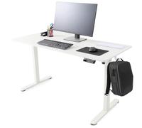 Arebos Escritorio Eléctrico Ajustable 140x60 cm | Altura 72-118 cm | Función Memoria | Mesa Ergonómica de Pie y Sentado | para Oficina, Hogar, Teletrabajo | Blanco