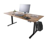 Arebos Escritorio Eléctrico Ajustable 160 x 80 cm | Altura 72-118 cm | Función Memoria | Mesa Ergonómica de Pie y Sentado | para Oficina, Hogar, Teletrabajo | Marrón