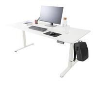 Arebos Escritorio Eléctrico Ajustable 180 x 80 cm | Altura 72-118 cm | Función Memoria | Mesa Ergonómica de Pie y Sentado | para Oficina, Hogar, Teletrabajo |Blanco